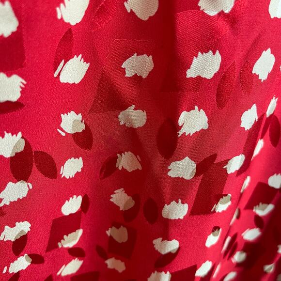 Vintage St. Gillian Silk Dress Size 14 Red Gold - Picture 9 of 10